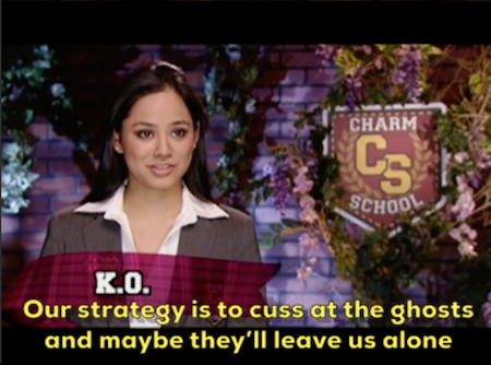 cuss at the ghosts
