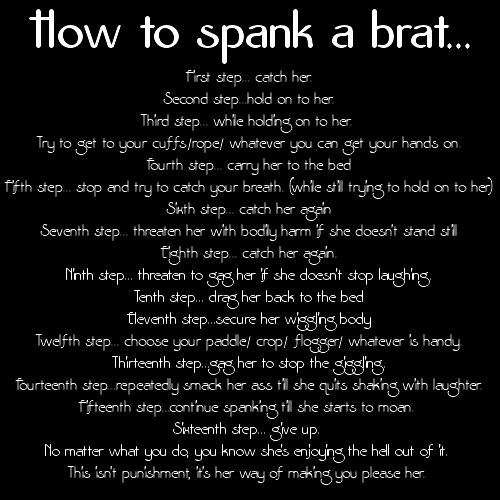 How to spank a brat SAMPLE
