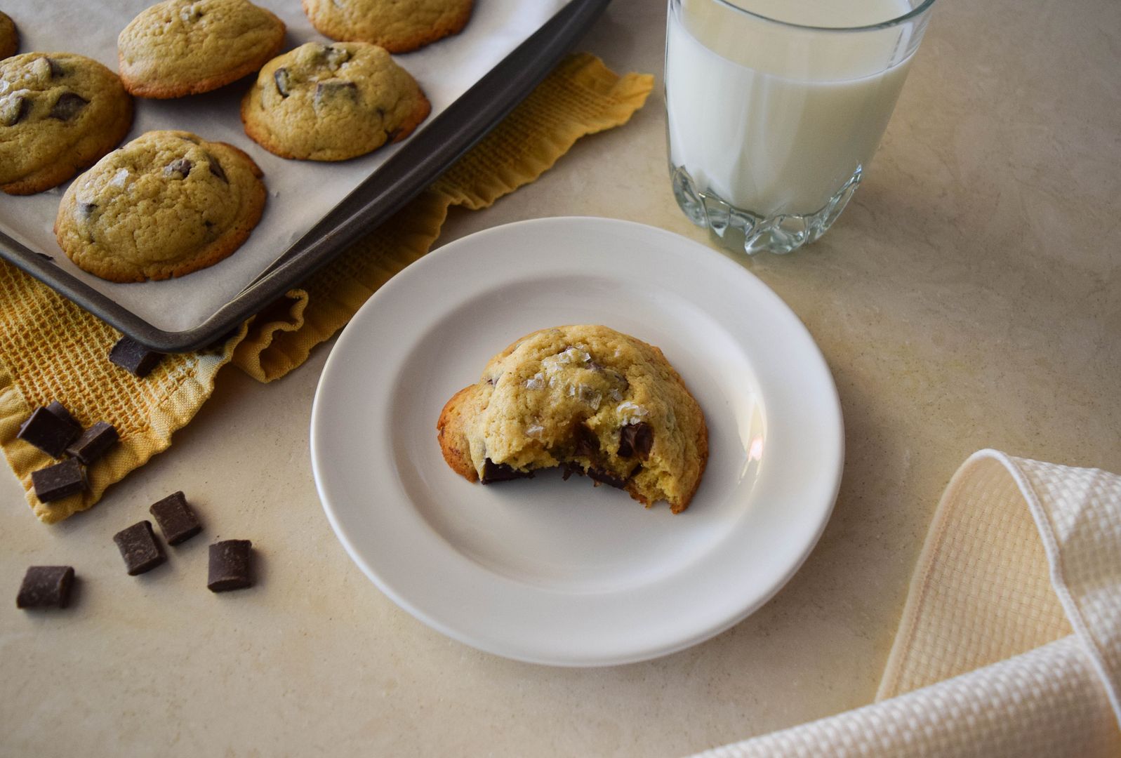 Sea Salt Chocolate Chip Cookies by Kaitlin Hill 