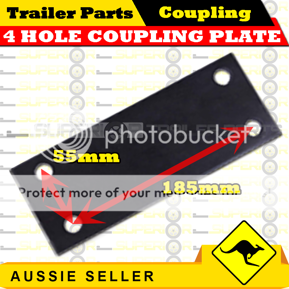 SUPERIOR COUPLING HITCH 4 HOLE WELD ON 8mm MOUNTING PLATE TRAILER CAR eBay