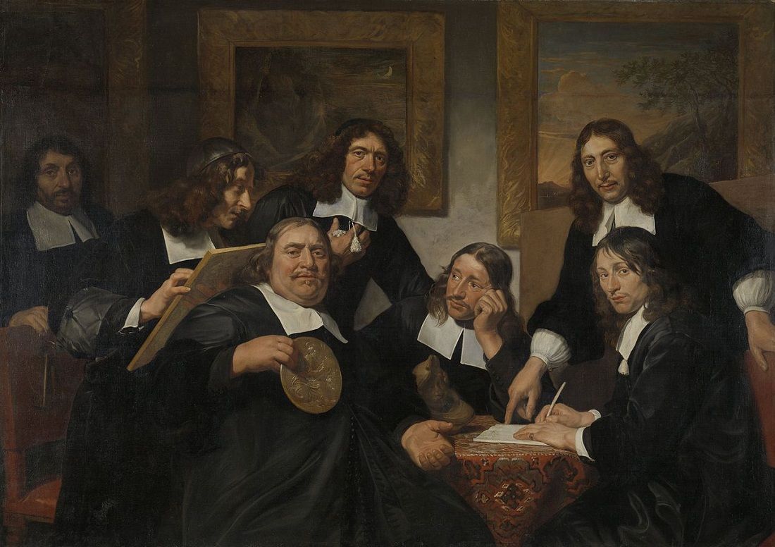 The governors of Haarlem Painter's Guild of St. Luke, by Jan de Bray in 1675,(1100)